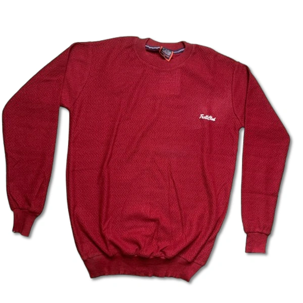 ThermaKnit Self-Design T-Shirt - XL, Dark Burgundy