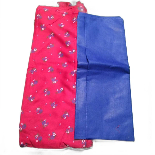 cotton suit salwar unstitched code 47 - Bright Red