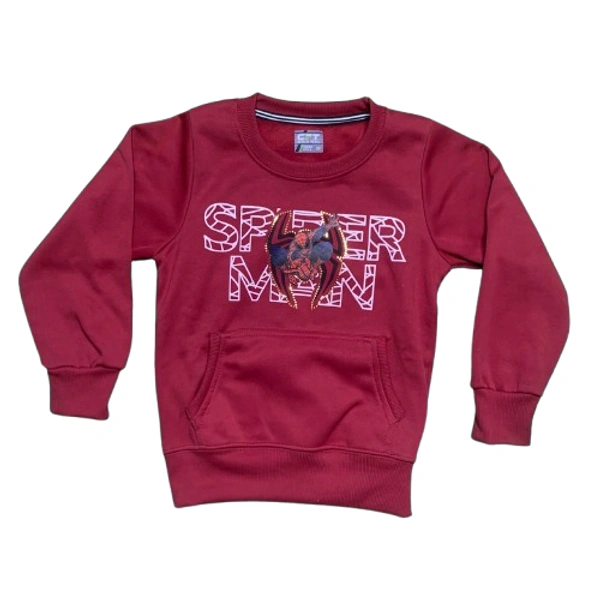 Boys Tensile wollen t shirt - 32, Red Oxide