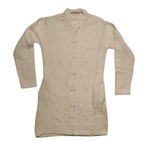 Crystal Long Ladies Cardigan - free, White