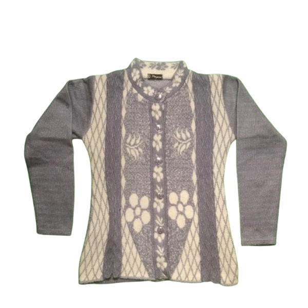Feather Touch Ladies Cardigan 5 - free, Gray