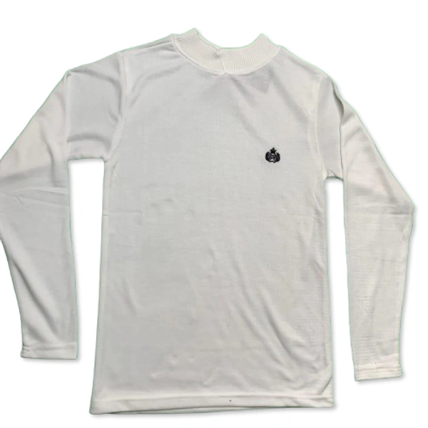 Winter Plain Woolen Inner t shirt - L, White