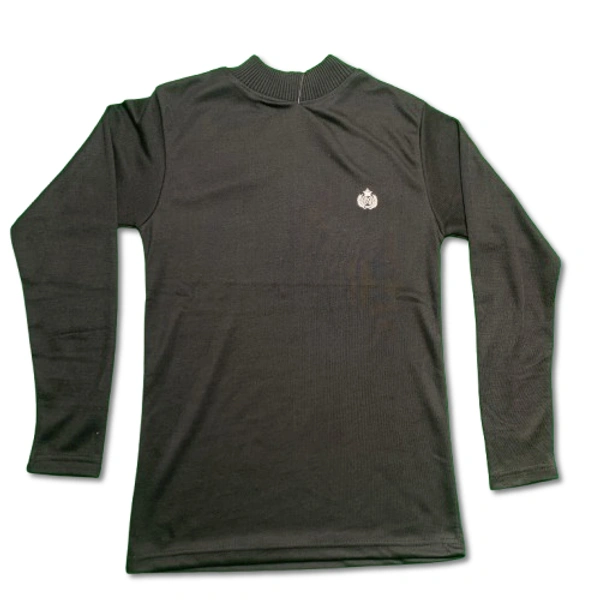 Winter Plain Woolen Inner t shirt - XL, Black