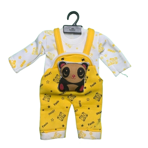Winter dungaree for kids - 0 to 3 month, Yellow