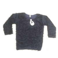Hairy crop kids girl top - 5 TO 6 YEAR, M, Black Rock