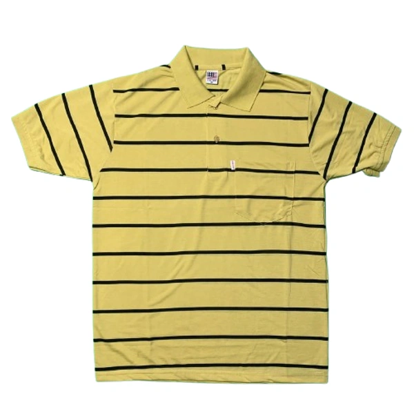 Collar lining cotton t shirt - M, Wattle