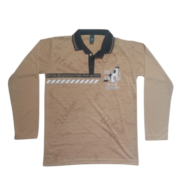 Cotton Collar Print FULL T Shirt Kids boy - 11 to 12 years, Chenin