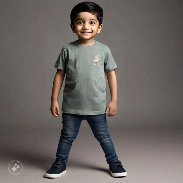 cotton net t shirt kids boy - 4 to 5 years, Spring Rain