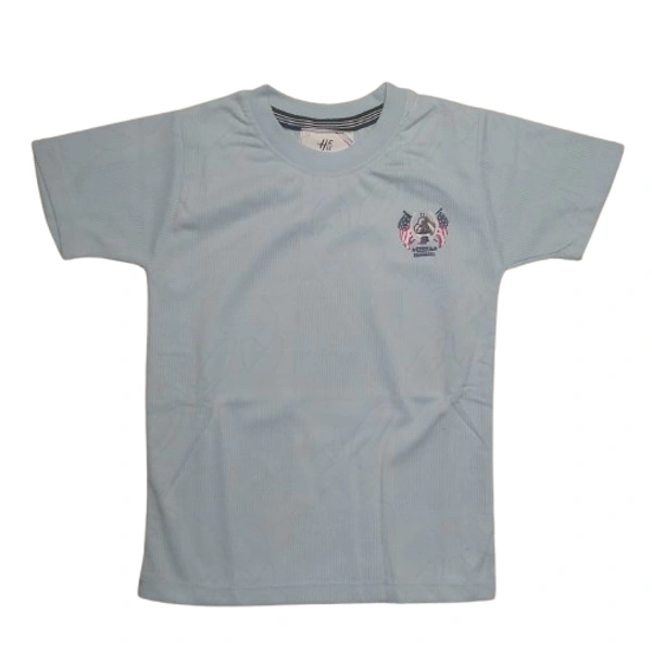 cotton net t shirt kids boy - 4 to 5 years, Pewter