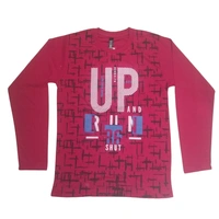 Cotton Print Kids Boy T Shirt - 13 to 14 years, Persian Red