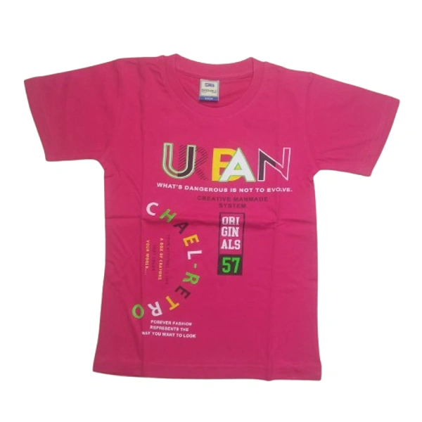 Cotton Round Neck Print Half T Shirt for Kids 2 - 5 to 6 years, Valencia