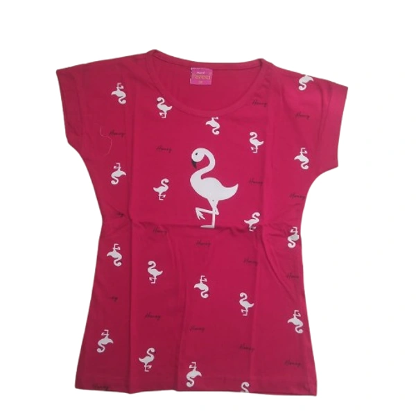 Cotton T Shirt Kids Girls - 6 to 7 year, 32, Red