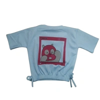 Crop Lining Kids Girl T Shirt - 7 to 9 year, M, Fountain Blue