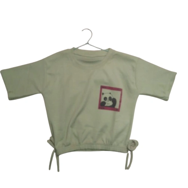 Crop Lining Kids Girl T Shirt - 7 to 9 year, M, De York