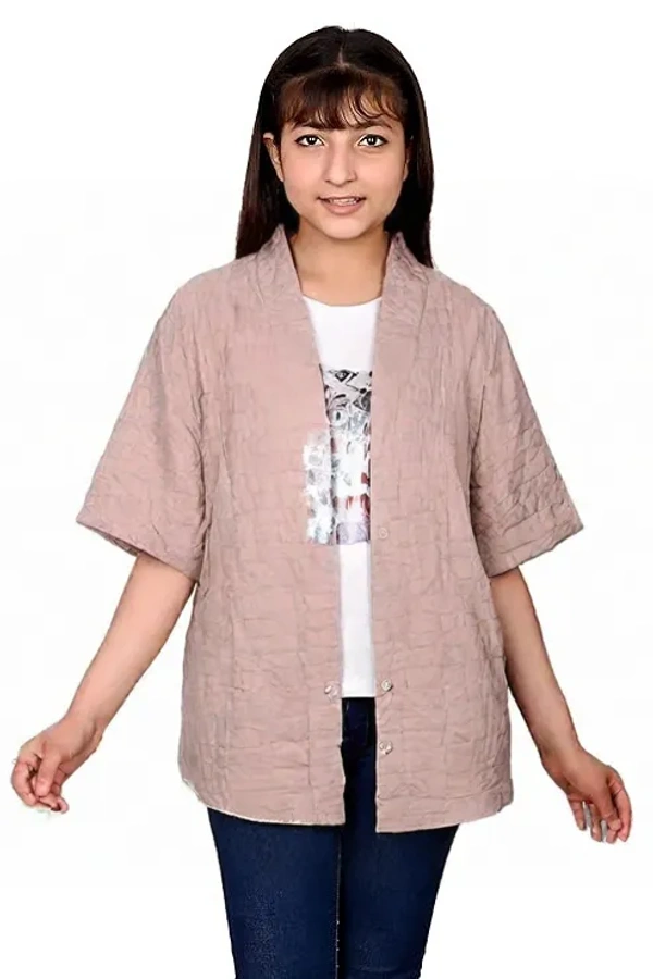 Embordry double style Girl Top - 10 to 12 year, L, Petite Orchid