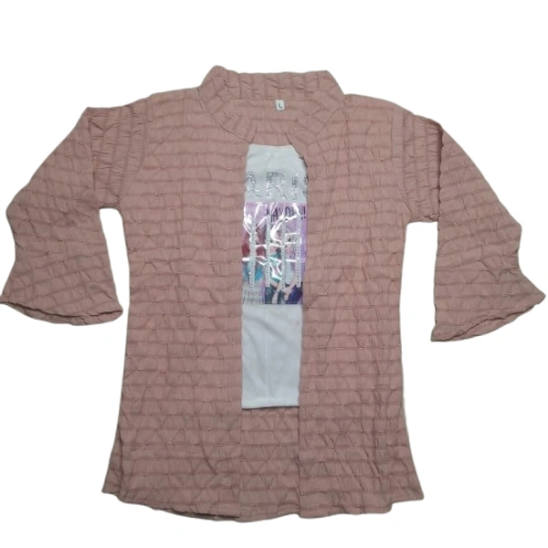 Embordry double style Girl Top - 10 to 12 year, L, Petite Orchid