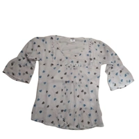 Heart print kids girl top - 6 to 8 year, M, Green