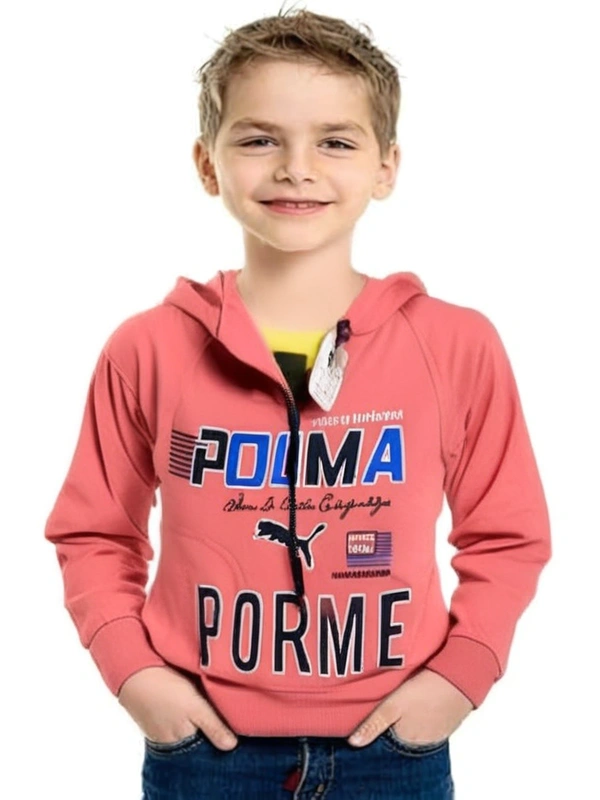 Woolen Hoodie boys - 24, Brink Pink