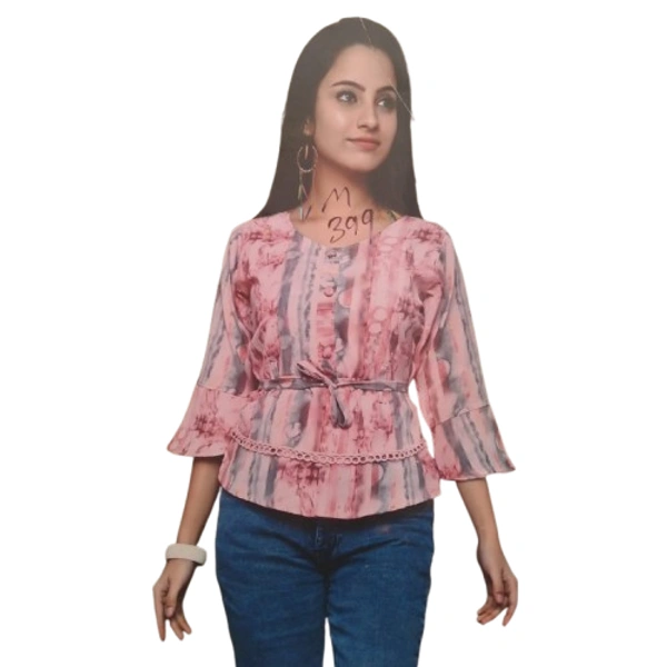 Imported Crop Kids Girl Top - 7 to 8 year, 36, Sunglo