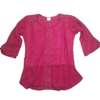 Imported Kids Girl Top 1 - 7 to 8 year, M, Mexican Red