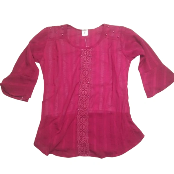 Imported Kids Girl Top 1 - 7 to 8 year, M, Mexican Red