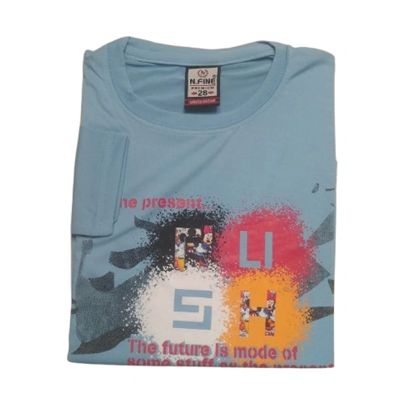 Li stretchable t shirt kids boy - 6 to 7.5 years, Jungle Mist
