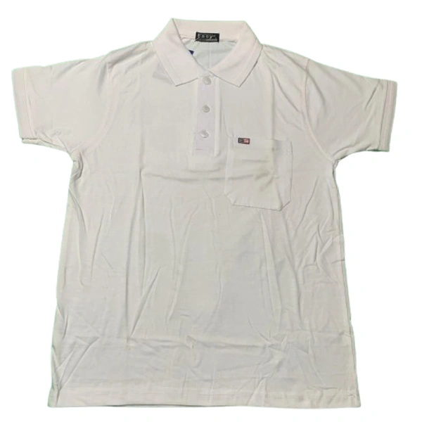 moments collar t shirt - L, White