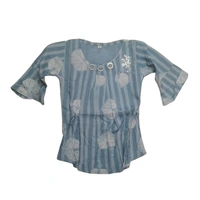 Paan Print Kids Girl Top - 5 to 6 year, S, Neptune