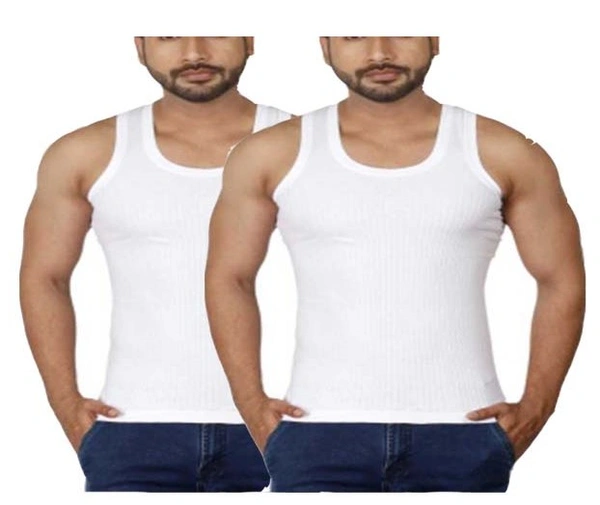 TT,RUPA,DOLLAR Pure Cotton White Lining Vest pack - 85, white