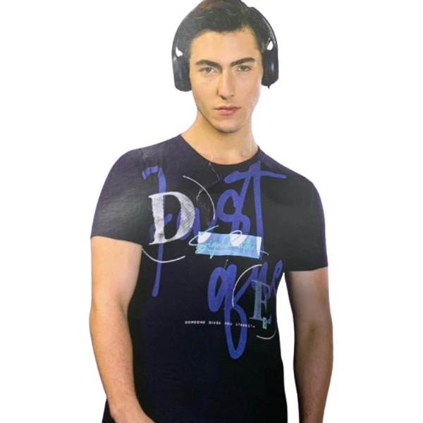 Round neck cottan print t shirt - XXL, Arapawa