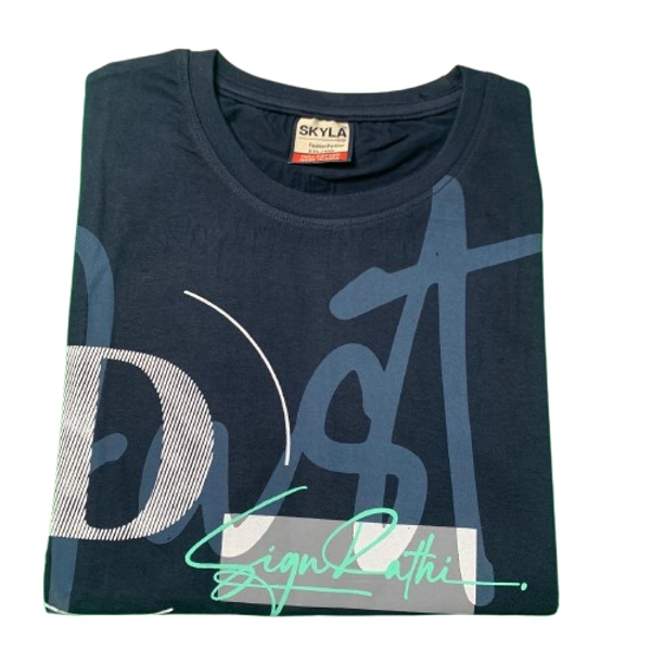 Round neck cottan print t shirt - XXL, Arapawa