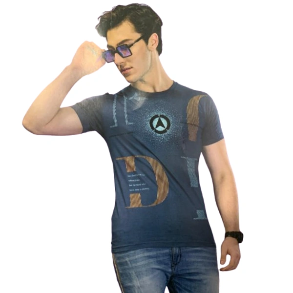 Round neck cottan print t shirt - XXL, Port Gore
