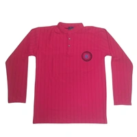 Self Lining Collar Kids Boy T Shirt - 13 to 14 years, Red