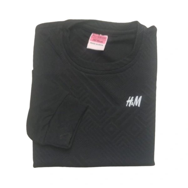 Self Square Stretchable t shirt kids boy - 6 to 7.5 years, Black