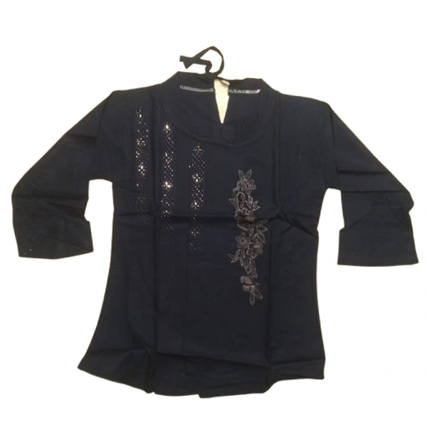 Stone patch Girl Top - 10 to 12 year, L, Arapawa