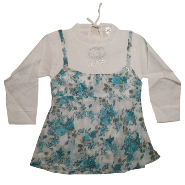 strap Girl Top - 10 to 12 year, L, Fountain Blue