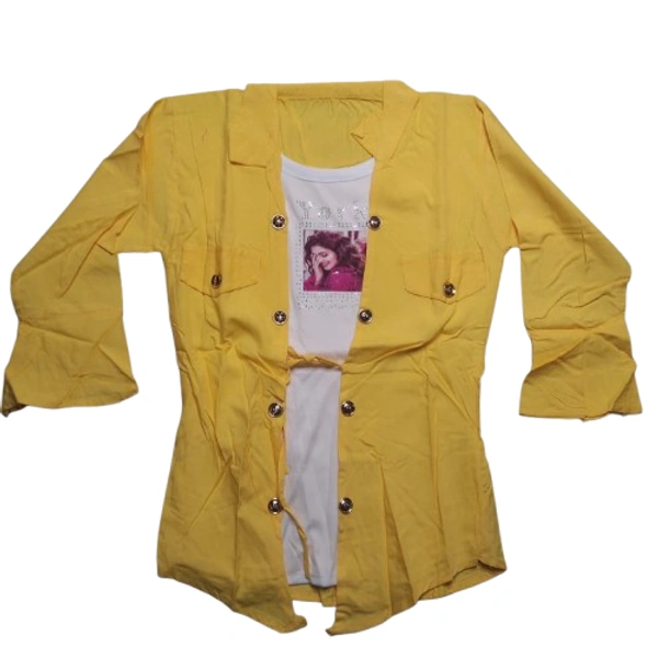 two in one girl top 3 - 15 to 25 year, Free, Yellow