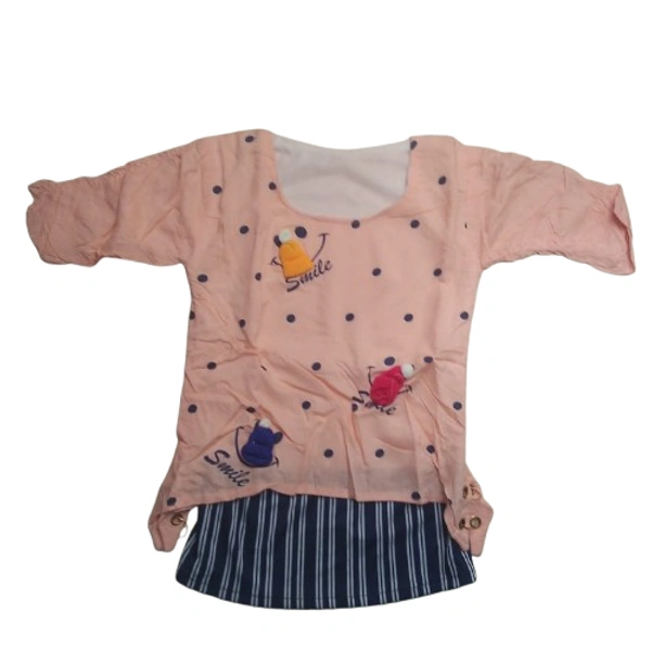 Up and Down Kids Girl's Top - 7 to 8 year, M, Puce