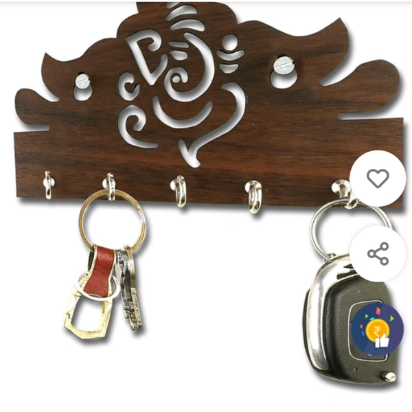 Mudroom Wall Mount Decorative Keys (Brown)