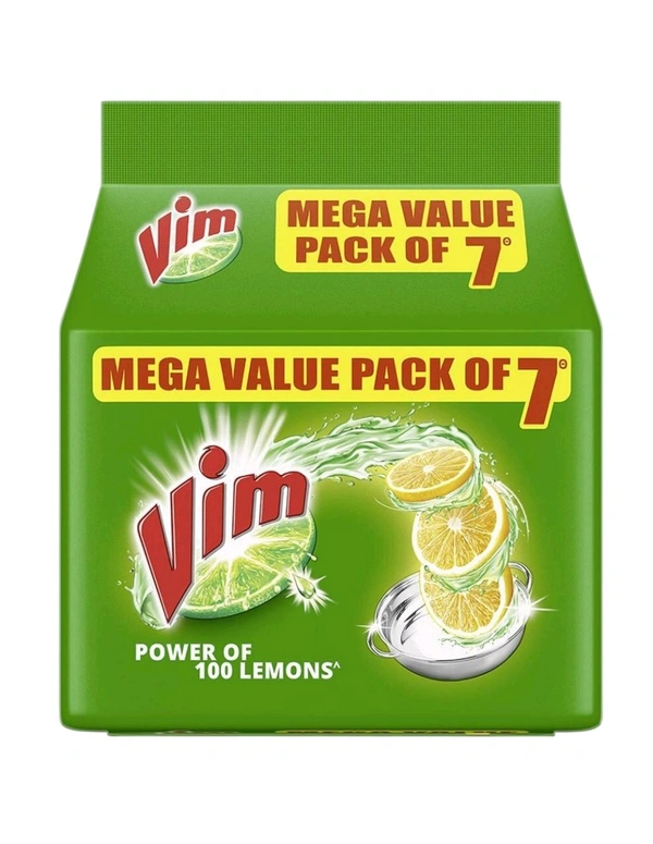 Vim Lemon Dishwash Bar 200g (Pack Of 7)