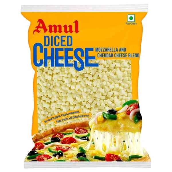 Amul Mozzarella & Cheddar Diced Cheese Blend 200g