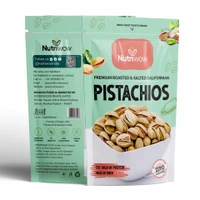 Nutriwow Premium Classic Roasted & Salted Pistachios | Pista | 400g (200g Pack of 2) - 400g, Roasted & Salted