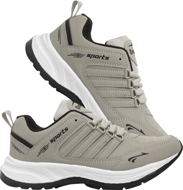 BRUTON Men's Sports Running Walking Shoes. - Gray, IND-6