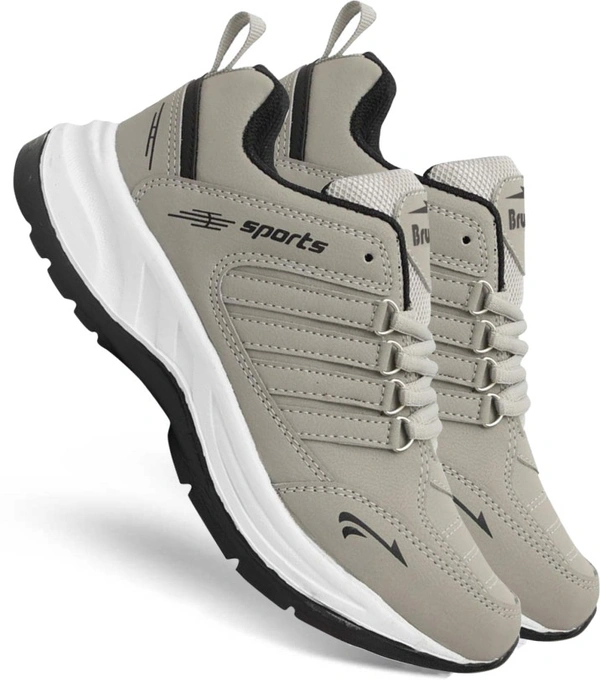 BRUTON Men's Sports Running Walking Shoes. - Gray, IND-7