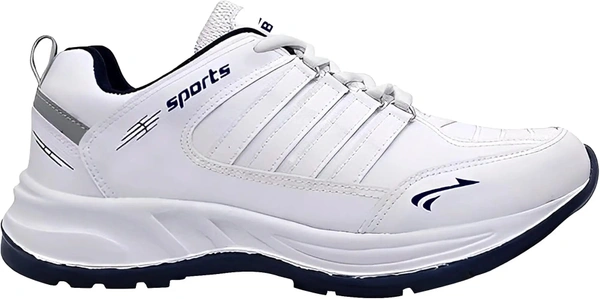 BRUTON Men's Sports Running Walking Shoes. - White, IND-7