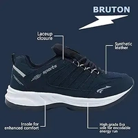 BRUTON Men's Sports Running Walking Shoes. - Navy Blue, IND-6