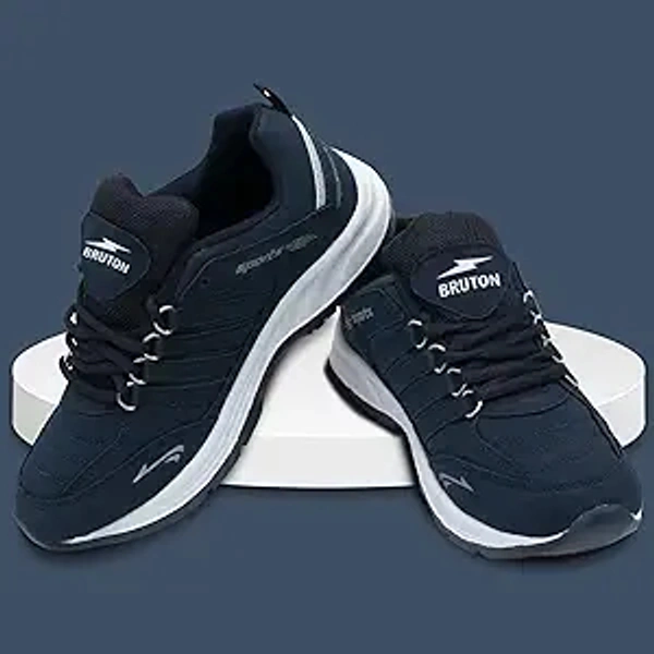 BRUTON Men's Sports Running Walking Shoes. - Navy Blue, IND-7