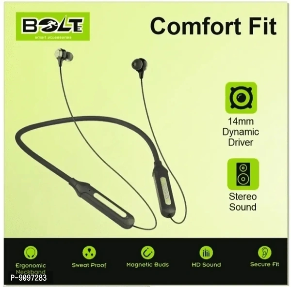 Bolt Comfort Wireless Bluetooth Earphones ( Easy Returns) - Black