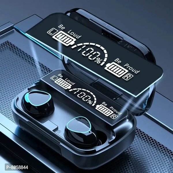 Earbuds In Black Colour With Power Bank System  - Black
