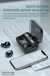 Earbuds In Black Colour With Power Bank System  - Black